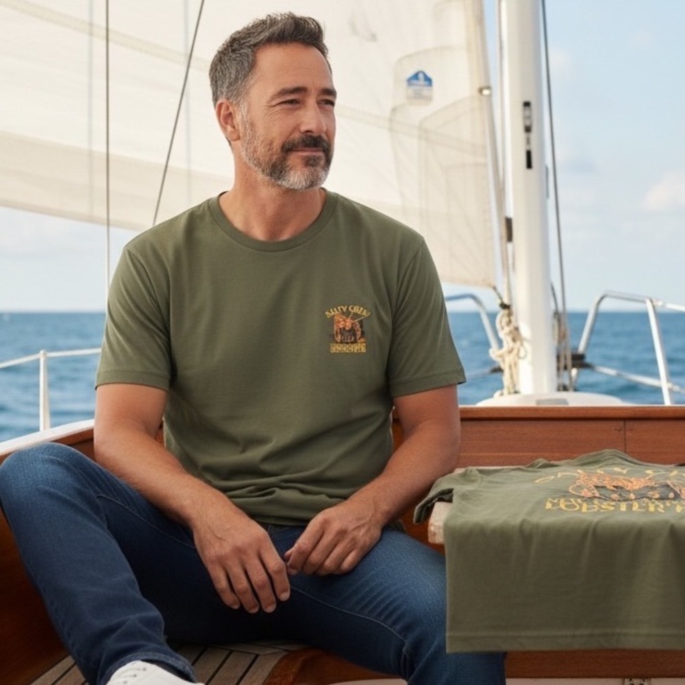 Salty Crew Mens Lobster Boil‎ Graphic T-Shirt Olive Green XL Short Sleeve Cotton
